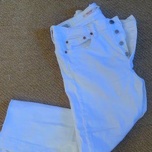 White Levi's Wedgie Jeans